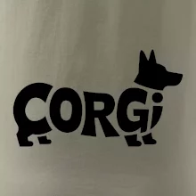 Corgi nápis v tele