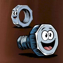 Parové tričko - Skrutka a matka