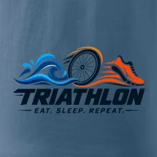 Triatlon plavání kolo a běh eat sleep repeat