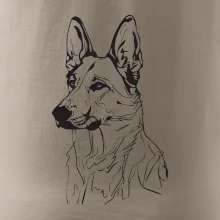 Nemecký ovčiak čierna kresba