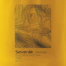 Severák - vrstevnice v obdĺžniku