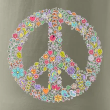 Peace symbol lístočky