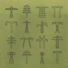 Typy stožiarov vysokého napätia