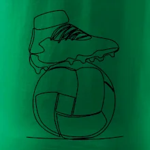 Futbalová lopta kopačka jedným ťahom