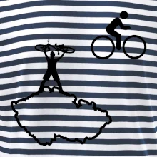 Mapa ČR + kolo na prsu Mapa ČR + kolo na prsu