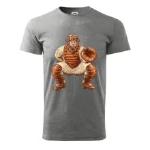 Baseballový catcher retro rytina