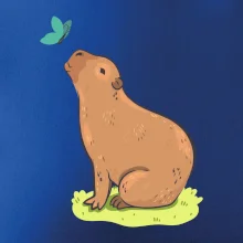 Kapybara a motýlik