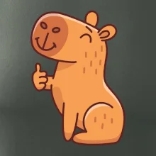 Kapybara s palcom hore Kapybara s palcom hore