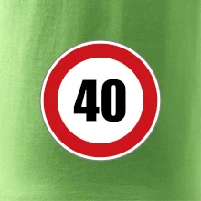 Dopravná značka - obmedzenie rýchlosti 40