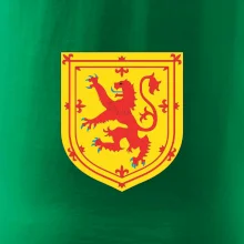 Škótsky lev na hrudi