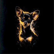 Obrázok poltón čivava čierna