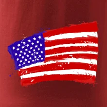 Americká vlajka ohnutá