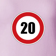 Dopravná značka - obmedzenie rýchlosti 20