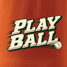 Play ball retro sportovní nápis