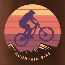 MTB farebný bicykel západ slnka