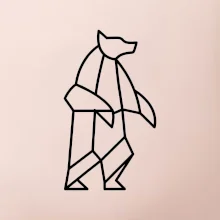 Geometria ľadový medveď stojaci