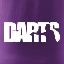 Darts - nápis so šípkarom