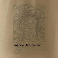 Velký Javorník (Beskydy) - vrstevnice v obdĺžniku