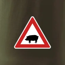 Dopravná značka - Pozor prasa domáca