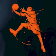 Basketball player splash
