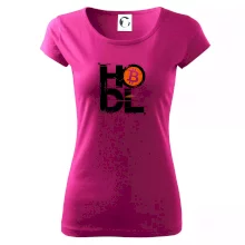 Hodl velký nápis a logo BTC