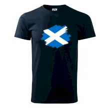 Škótska vlajka kreslená štetcom