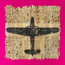 Egyptské hieroglyfy lietadlo