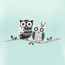 Dve sovy abstraktné