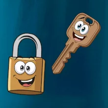 Parové tričká - Zámok a kľúč