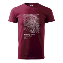 Trosky - vrstevnice v obdĺžniku