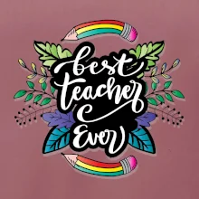 Farebné ceruzky best teacher ever