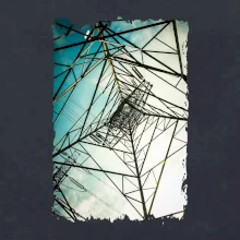 Farebné nebo - stožiare vysokého napätia