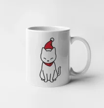 Vianočná mačka sediaca