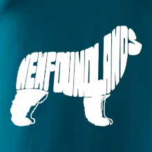 Novofundlandský pes - nápis v tele