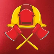 Hasičská helma a sekera Hasičská helma a sekera