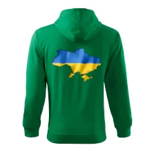 Ukrajina vlajka mapa