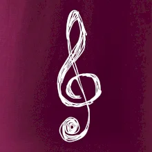 Husľový kľúč kreslený