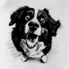 Čiernobiela karikatúra Bernský salašnícky pes