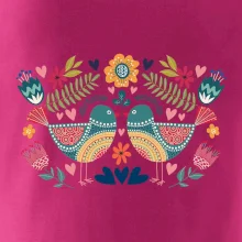 Folklór - dva farebné vtáčiky
