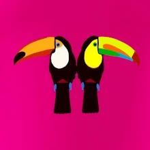 Dva barevní tukani (Moňas)