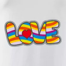 Love nápis dúhový