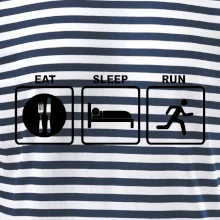 Eat sleep run štvorce