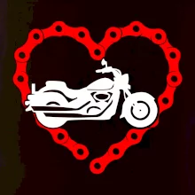 Moto srdce reťaz - chopper