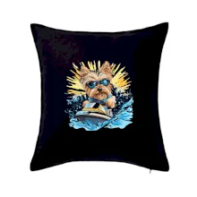 Yorkšírsky teriér na vodnom skútri