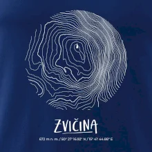 Zvičina - vrstevnice v kruhu