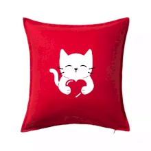 Mačka drží srdce Mačka drží srdce