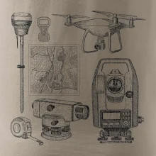 Geodet teodolit dron