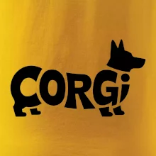 Corgi nápis v tele