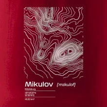 Mikulov - vrstevnice v obdĺžniku