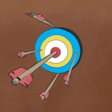 Šípy vo farebnom terči